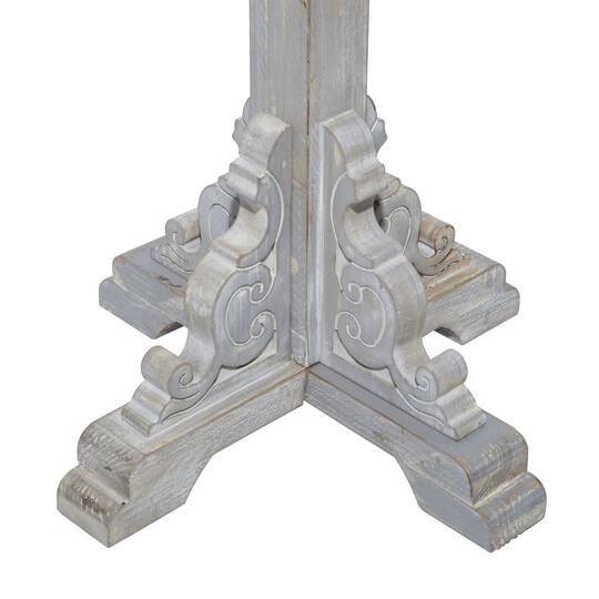 74" Gray Wood & Metal Farmhouse Coat Rack